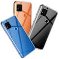 Miniatyrbillede 2 af 4: Til Xiaomi Redmi 9C- 9C NFC 6.53": UltraSlim gel silikone etui - TRANSPARENT + 1 farvet hærdet glasfilm - SORT