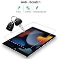 Miniatyrbillede 4 af 6: Lot-2 Tranglas til iPad 10,2 Tommer (7/8/9. generation, 2019/2020/2021) - Transparent ridsefrit skærmbeskyttelse