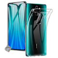 Miniatyrbillede 4 af 4: Tyndt gel silikone etui til Xiaomi Redmi Note 8 Pro + hærdet glas - TRANSPARENT TPU Transparent