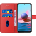 Miniatyrbild 3 av 4: Skyddsfodral - E.F.CONNECTION - för Redmi Note 10 - Röd - Lädereffekt - Anti-Chock 360 Grader - 2 Härdade Glas Röd