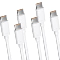 Miniatyrbillede 1 af 4: Lot-3 USB-C til USB-C-kabel Hurtigopladning 6A 65W til Samsung Galaxy A36 A16 A05s A15 A14 A25 A35 A55 A54 - 2M Hvid Vit