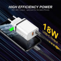 Miniatyrbillede 2 af 4: PD + QC 3.0 Fast Adapter Oplader til Xiaomi 13 - 13 Pro - 13 Ultra - 13T Pro - Sort - E.F. CONNECTION