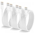 Miniatyrbild 1 av 4: Förpackning med 3 snabba USB-C till USB-C-kablar 65W 6A för Redmi Note 14, Note 13 Pro, Note 12-11-11S, Redmi 14C, 13, 13C, A3 - 1M Vit Vit