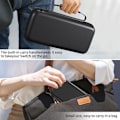 Miniatyrbild 6 av 6: Hus för Nintendo Switch/Switch OLED, Hårt skyddande transportfodral med hög kapacitet - Svart Svart
