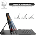 Miniatyrbild 5 av 6: Coque Tangentbord för iPad 10,2 Tum (7/8/9:e Generationen, 2019/2020/2021) Skydd i Syntetläder med Bluetooth Tangentbord