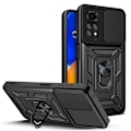 Miniatyrbillede 1 af 4: Beskyttelsesskal - E.F.CONNECTION - Til Redmi Note 11 - Sort - Stiv - 360° Støtte Svart