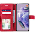 Miniatyrbild 3 av 4: Coque för Xiaomi Redmi Note 12 Pro Plus 5G - Röd - Retro Läder Effekt - Stöttålig - 2 Härdat Glas Röd