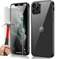 Miniatyrbillede 1 af 4: Silikone cover til iPhone 13 mini sort og 2 hærdet glas skærmbeskyttelse E.F. Connection