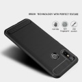 Miniatyrbillede 2 af 4: Xiaomi Mi 8 Carbon Fiber Resilient TPU Shockproof Protective Armor Case til Xiaomi Mi 8 6.21" Sort Svart