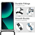 Miniatyrbillede 3 af 4: Taske til Xiaomi 13T - 13T Pro - tynde bløde forstærkede hjørner Anti-ridse TPU + sort skulderrem