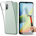 Miniatyrbild 1 av 4: Fodral till Xiaomi Redmi A1/A2 + Pack 2 härdade glasögon. Transparent mjukt stötsäkert silikonfodral Transparent