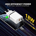 Miniatyrbild 2 av 4: Snabb PD + QC 3.0 Laddare Adapter för Redmi 9 9A 9C 9T Redmi 14C 13C 10 10C 10A 12C Svart