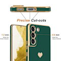 Miniatyrbild 2 av 4: TPU-fodral för Xiaomi Redmi 10C Midnight Green Heart Pattern Anti-Scratch + 2 härdade glasögonskydd