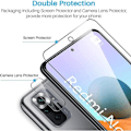 Miniatyrbillede 3 af 4: Sort TPU etui til Redmi Note 10 Pro - E.F. CONNECTION - Blødt - Silikone + Hærdet glas Svart, klar