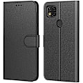 Miniatyrbillede 1 af 4: Etui til Redmi 9C (5,7") sort lædereffekt Trendy design Magnetisk lukning Forstærket kant Svart