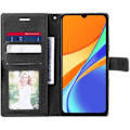 Miniatyrbillede 3 af 4: Etui til Xiaomi Redmi 9C - 10A beskyttelse anti-ridse PU læder - brun-sort