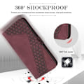 Miniatyrbillede 4 af 4: Coque til Xiaomi Redmi Note 13 Pro+ 5G - E.F.Connection - Rød - Syntetisk læder - Semi-stiv - Magnetisk Röd
