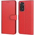 Miniatyrbild 1 av 4: Skyddande Skal - E.F.CONNECTION - Redmi Note 11/11S 4G - Lädereffekt - Stötsäker - 360 Grad Röd