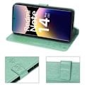 Miniatyrbild 2 av 6: Coque för Xiaomi Redmi Note 14 Pro 5G (inte för 4G) Syntetiskt Läder Motif Fjäril Växt med Kortfack - Grön Grön