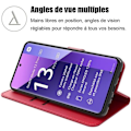 Miniatyrbild 2 av 4: Fodral + 2 härdade glasögon för Xiaomi Redmi Note 13 Pro+ 5G - Note 13 Pro Plus 5G, stötsäker i konstläder och TPU, röd