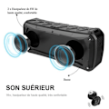 Miniatyrbillede 2 af 4: Bluetooth højttaler - E.F. CONNECTION - Vandtæt model - 12 timers batterilevetid - Eksternt batteri - Sort Svart