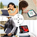 Miniatyrbillede 6 af 6: Coque + Tempereret Glas til iPad Pro 11 Tommer (2022/2021/2020/2018) Stødabsorberende Beskyttelse Standby-Vækkeur - Lilla Lila