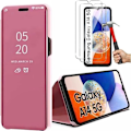 Miniatyrbillede 1 af 4: Beskyttelsesetui til Samsung A14 4G/5G - E.F.CONNECTION - Pink - 2 hærdede glas medfølger Rosa