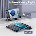 Miniatyrbillede 4 af 6: Coque + Tempereret Glas til iPad 10,2 Tommer (7/8/9. Generation, 2019/2020/2021) Stødabsorberende Beskyttelse Standby-Vække - Violet Lila