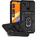 Miniatyrbild 1 av 4: Fodral för Redmi 10A Black Shockproof Army Style Inbyggt stöd Förstärkt kantkameraskydd