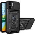 Miniatyrbillede 1 af 4: Beskyttelseshylster - E.F.CONNECTION - til Xiaomi Redmi A1/Redmi A2 - Rotérbart metalstativ - Sort Svart