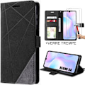 Miniatyrbild 1 av 4: Set med 2 härdade glasögon + fodral för Xiaomi Redmi 9A Integral svart syntetiskt läder