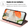 Miniatyrbild 2 av 4: Fodral till Google Pixel 9, skyddsflik Anti-repor Stötsäkert mjukt syntetiskt läder - rosa