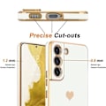 Miniatyrbild 2 av 4: Vitt TPU-fodral för Xiaomi Redmi Note 11-11S Anti-Scratch Heart Pattern + 2 härdade glasögonskydd