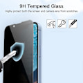 Miniatyrbild 4 av 4: 3 Anti-Spy Tempered Glasögon för iPhone 14 Plus (6,7") skydd Svart