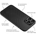Miniatyrbillede 4 af 4: Beskyttelsescover til iPhone 14 Pro - E.F.CONNECTION - Sort Stødabsorberende Carbonfiber Svart