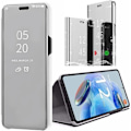 Miniatyrbillede 1 af 4: Etui til Xiaomi Redmi Note 12 Pro 5G Silver Fuld beskyttelse Anti-ridse spejleffekt Clear View Silver