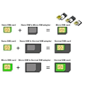 Miniatyrbillede 2 af 3: SIM KORT ADAPTERE 3 i 1 NANO SIM / MICRO SIM / STANDARD SIM Universal