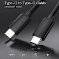 Miniatyrbillede 2 af 4: USB-C til USB-C - E.F.CONNECTION - Pakke med 3 - 1 Meter - Hurtig opladning - Holdbar
