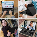 Miniatyrbild 6 av 6: Coque Tangentbord för iPad A16 (11") / iPad 10 2022 (10,9" 10e Generation) Syntetiskt Läder med Bluetooth Tangentbord