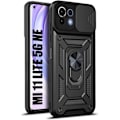 Miniatyrbillede 1 af 4: Beskyttelsesetui til Xiaomi 11 Lite 5G NE (6,55") Sort - E.F. CONNECTION - Stiv - Army Style Svart