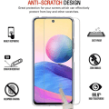 Miniatyrbillede 2 af 4: Etui til Xiaomi Redmi Note 10 5G - Gennemsigtig - Blødt - Skærmbeskytter af hærdet glas - Pakke med 3 Transparent