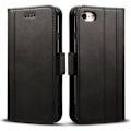 Miniatyrbillede 1 af 4: Coque Etui Rabat - E.F.CONNECTION - iPhone 7 Plus - Tempered Glass - Beskyttelse 360° - Sort Svart