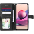 Miniatyrbillede 3 af 4: Flip Case til Xiaomi Redmi Note 10S Tofarvet syntetisk læder Brun-sort Brun svart