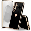 Miniatyrbillede 6 af 6: Coque til Xiaomi 15 Ultra, med Hjerte Mønster Anti-Ridse Blød TPU Sort + 2 Temperede Glas Svart