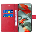 Miniatyrbillede 3 af 4: Etui til Google Pixel 9 Pro XL, Wallet Cover Stødsikker anti-ridse PU læder rød