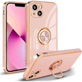 Miniatyrbillede 1 af 4: Ringetui til iPhone 13 (6,1") Rose Gold Border TPU Elegant anti-ridse luksus mode Rosa