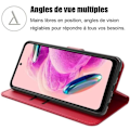 Miniatyrbild 2 av 4: Hölster - E.F.Connection - för Xiaomi Redmi Note 12S - Röd - Stötsäker - PU-läder + 2 Härdade Glas Röd