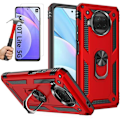 Miniatyrbild 1 av 4: 2-pack härdat glas + fodral för Xiaomi 10T Lite (6,67") Red Army Style Tuff anti-skrapa, styv ryggring Röd