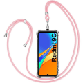 Miniatyrbild 1 av 4: Skyddsfodral för Redmi 9C - E.F.CONNECTION - Tunt anti-chockförstärkt hörn - Transparent-Pink Transparent-rosa