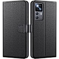 Miniatyrbillede 1 af 4: Etui til Xiaomi 12T Sort 360 graders beskyttelse Anti-shock lædereffekt Anti-ridse Svart